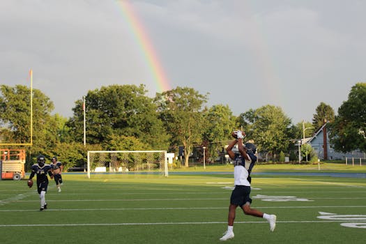 players practicing passing