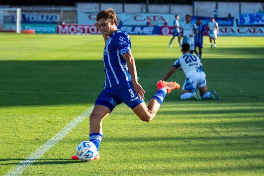 soccer player receiving feedback