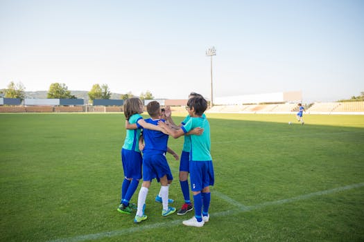 team huddle before the game