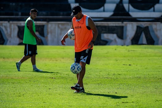 soccer training session