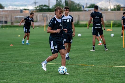 youth soccer players practicing safety measures