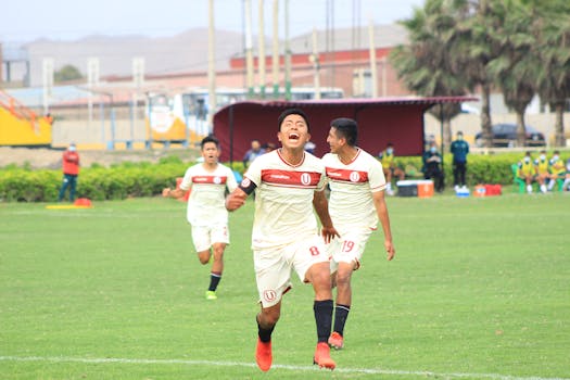 emerging soccer star celebrating a goal