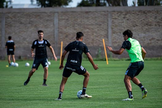 soccer player practicing drills