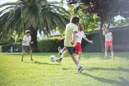 kids playing soccer