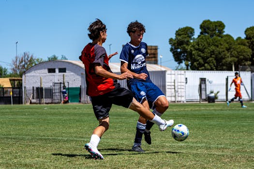 intense soccer match