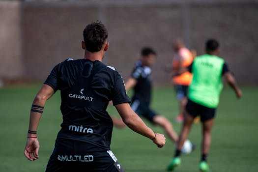 team practicing soccer drills