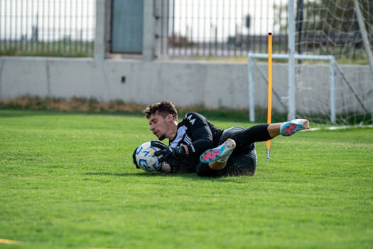 goalkeeper making a save