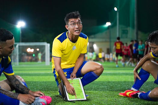 soccer team strategy discussion