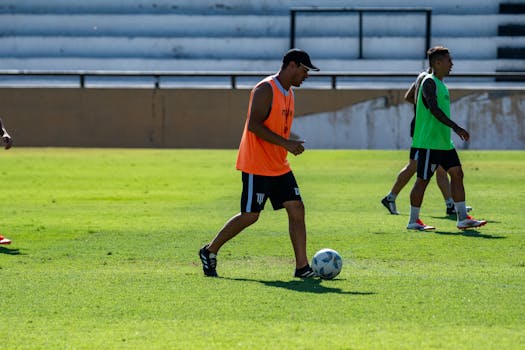 soccer players pacing themselves during a match