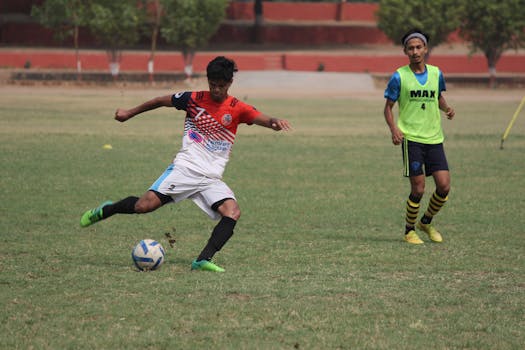 amateur soccer players working on their skills