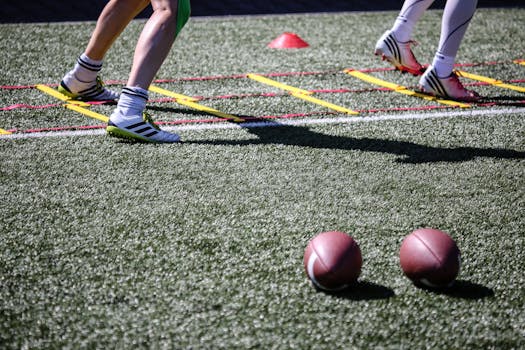 young players practicing footwork drills