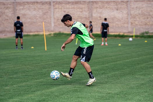 Player demonstrating lateral movements